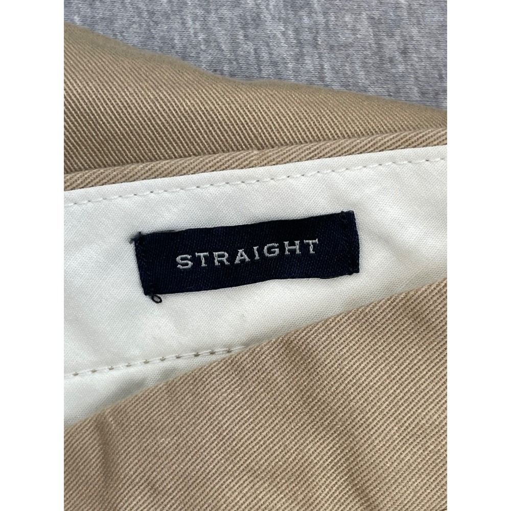 J Crew Pants Mens 36 x 30 Beige Cotton Blend Stretch Flat Front Chino Straight - Picture 4 of 7